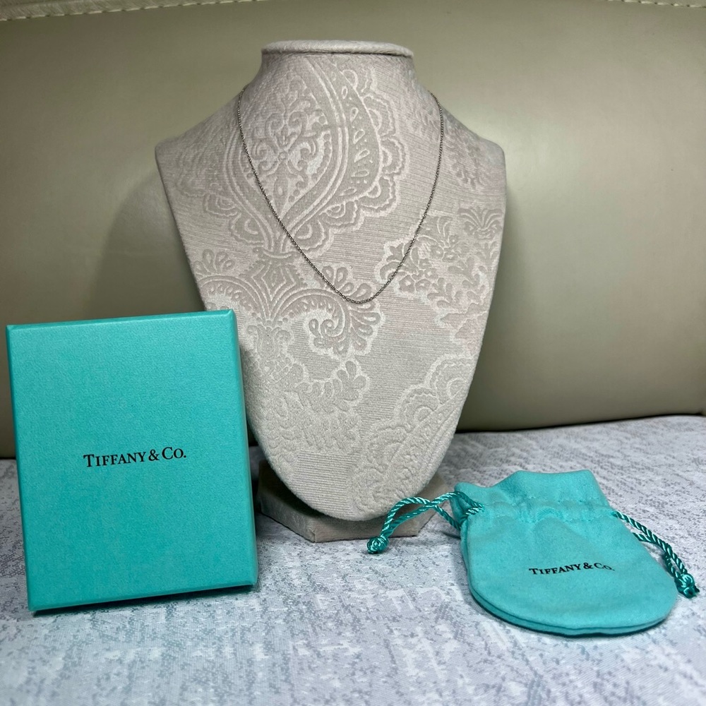 Tiffany Co 18K white Gold Chain